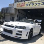 大和店♪リピーターの藤沢市K様より日産スカイラインGT-Rのタイヤ交換を承りました♪