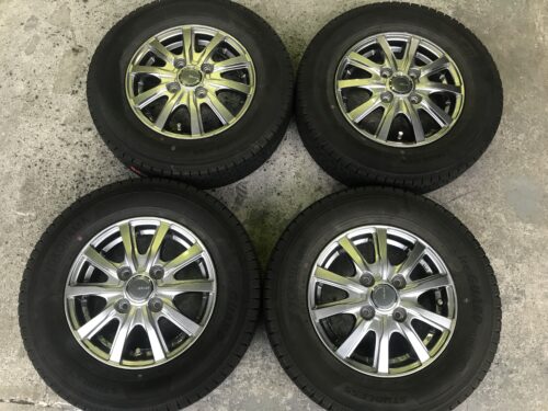 ヤフオク♪中古ホイール 中古タイヤ 4本セット 145/80R12 80/78N LT ヨコハマ アイスガード エブリイバン ハイゼットカーゴ ハイゼットジャンボ 等